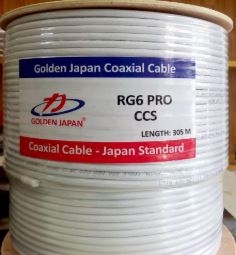 Cáp đồng trục Golden Japan RG6 nhập khẩu từ Nhật