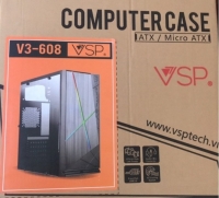 Vỏ máy tính - Case VSP V3-608 LED RGB trong suốt